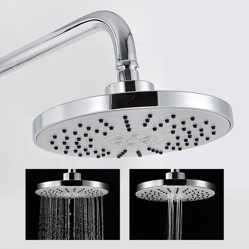 Bathroom Set Brass Chrome Wall Mounted Faucet 8" Head Water Saving Nozzle Aerator Higpressure Set