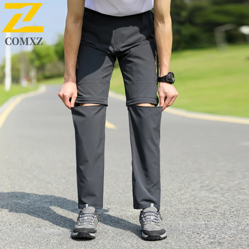 Men Quick-Dry removable Hiking Pants Summer Lightweight WaterResistant Windproof UPF50+ Outdoor Camping Fishing Trekking Stretch