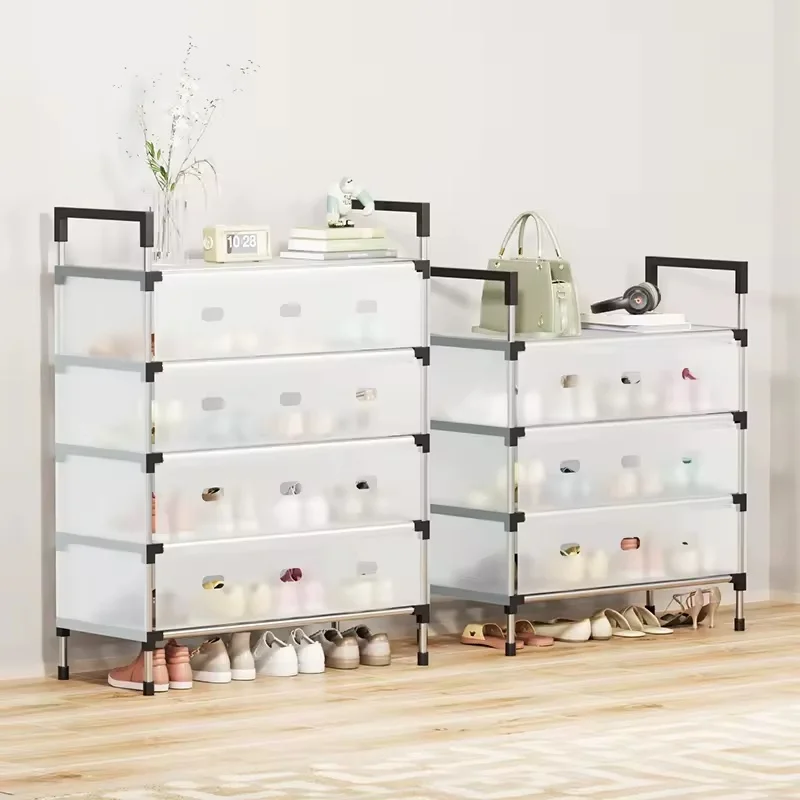 Dustproof Shoes Rack Shoes Shelf Diy Assemble Space-Saving Shoe Cabinet - 6 Layer