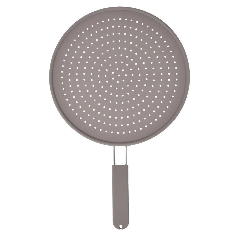 Kitchen Tools Silicone Kitchen Splatter Screen with Handle Heat-resisting Oil Splash Guard Drain Board Cover Kitchen Frying Gadgets