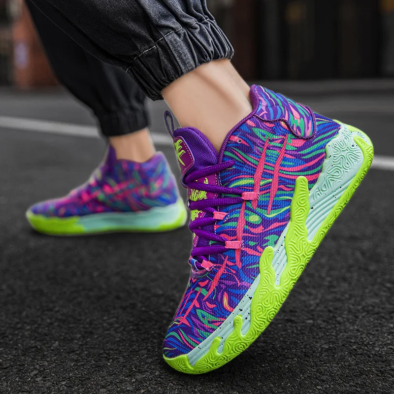 Luxury Brand Basketball Shoes Men Women Basketball Sneakers Designer Training Sneaker High Top Men Non-slip Sports Boots Man