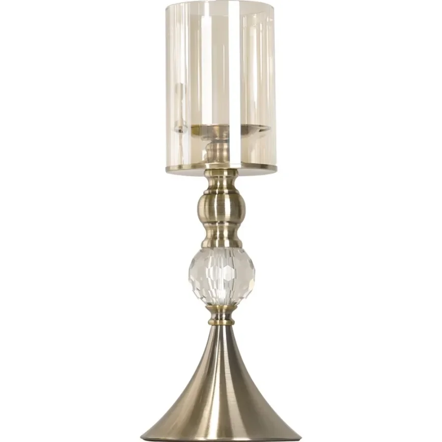

Outdoor Party Candle Holder Birthda Metal Stand Candle Holder Wedding Glass European Crystal Romantic Vertical Bougeoir Candles