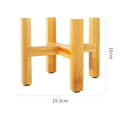 Compact Durable Wooden Plant Stand - Indoor Garden Display Rack (L)