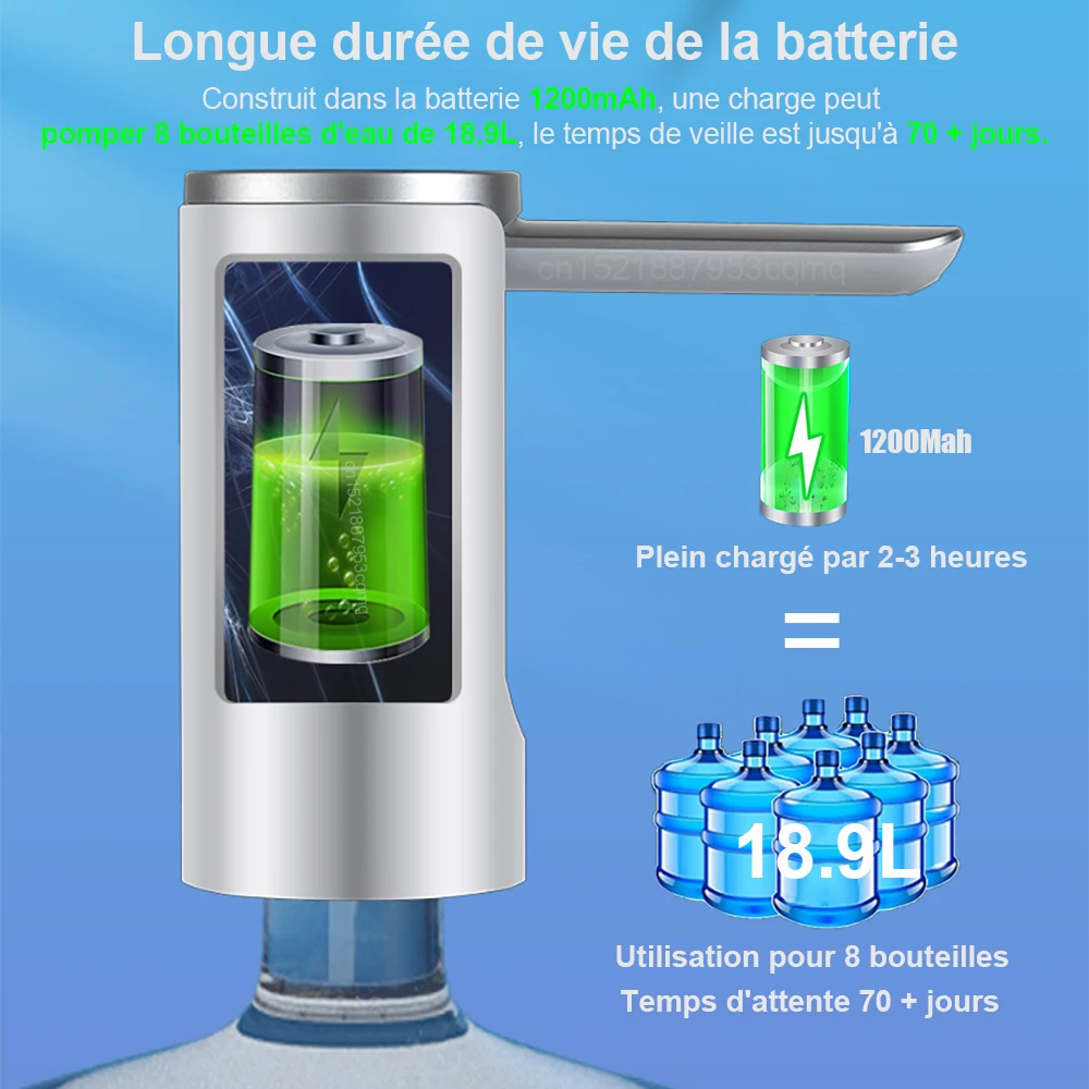 Pompe de distribution d'eau, pompe à eau potable éléCtrique, pompe à  bouteille d'eau automatique portable pour bouteille de 2-[259] - Cdiscount  Maison