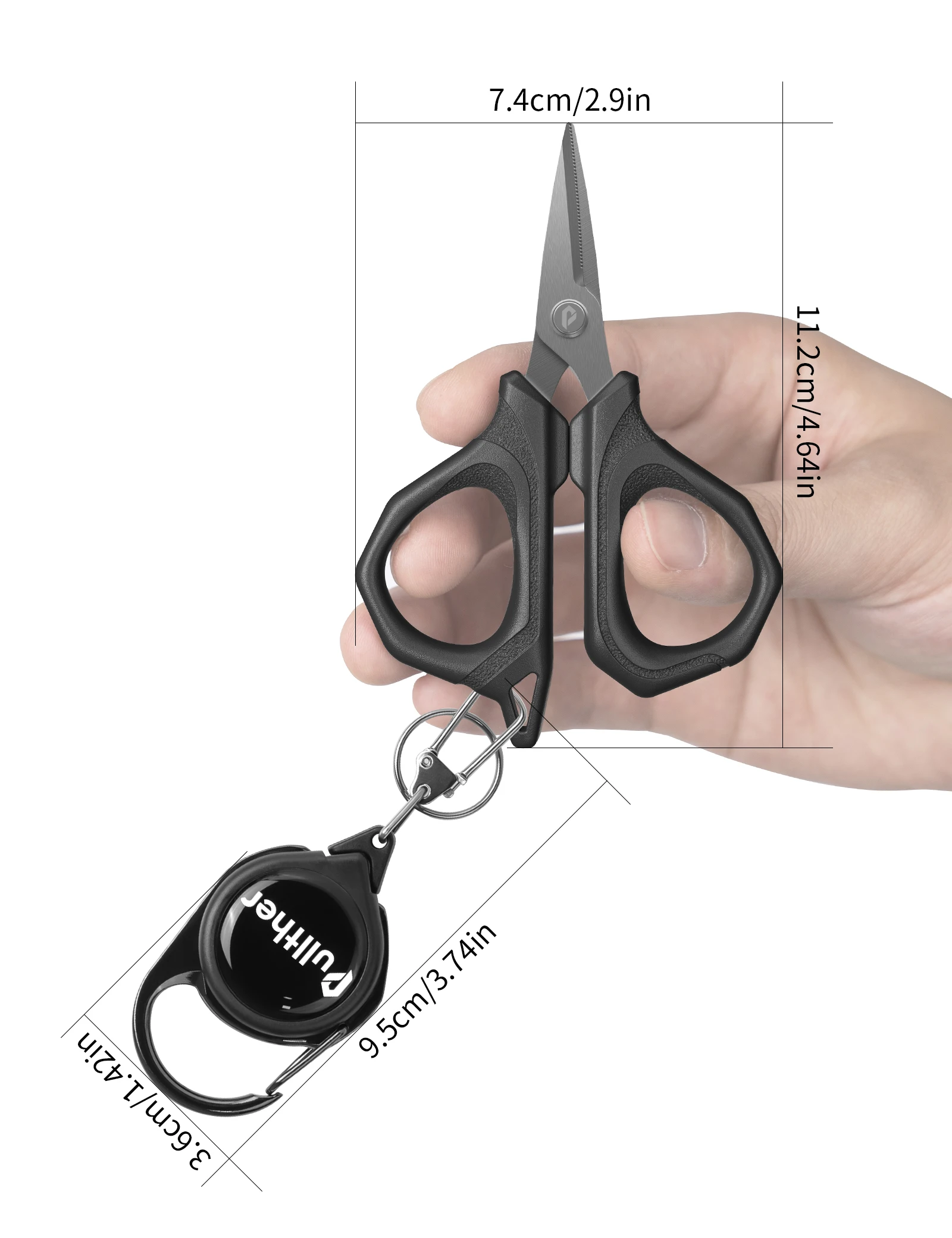 Fishing Scissors Stainless Steel Plier cut Braid Line PE Wire Cutter with Retractable KeyChain Fishing Pliers Tools Accessories