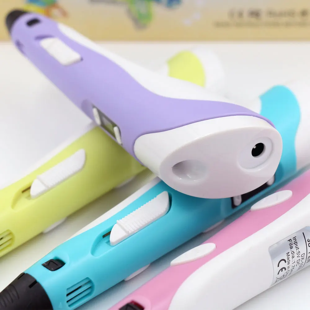 3D Pen 3D Printing Pen for Children 3D Printing Pen with LED Display with Power Adapter Suitcase PLA Filament Christmas Birthday Gift for Kids