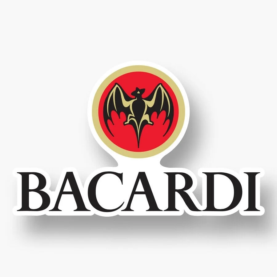

For x2 BACARDI Sticker Vinyl Decal Car Window