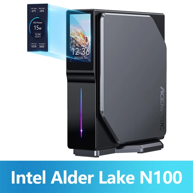 ACEMAGIC S1 Mini PC Gamer Windows 11 Intel 12th Alder Lake N100
