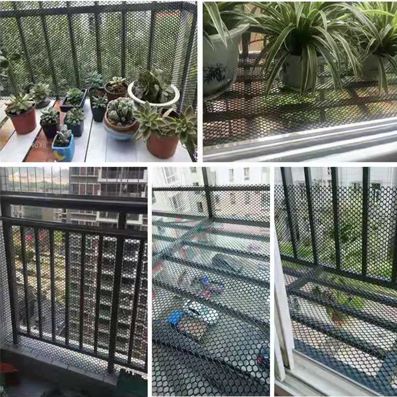 width 500m Black Plastic Wire Net Leakproof Mesh Pad cat Kids Safety Balcony Railing Stairs Protection Net Tools