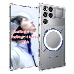 Enhanced Shockproof Air Cushion Silicone Back Cover with Magsafe for ZTE Red Magic 11 Pro Plus (For Magsafe Case)