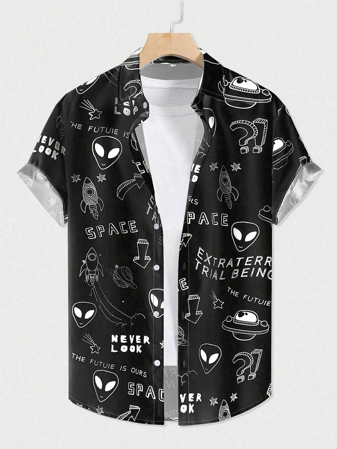Casual Short Sleeved Shirt Short Sleeved Shirt Button Down Shirt Summer Men Women Seaside button-down Versatile Shirts With Personalized And Interesting Print Design short-sleeved Fashion Tops