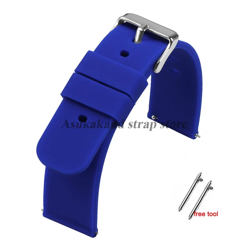 Versatile Quick-Release Silicone Sport Watch Strap - Multiple Sizes