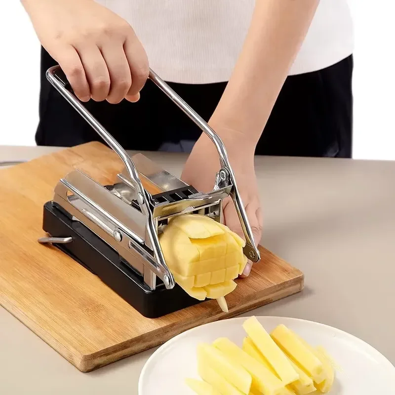 New Potato Chips Slicer Stainless Steel Potato Chips Machine Manual Kitchen  Vegetable Slicer Kitchen Gadgets and Accessories