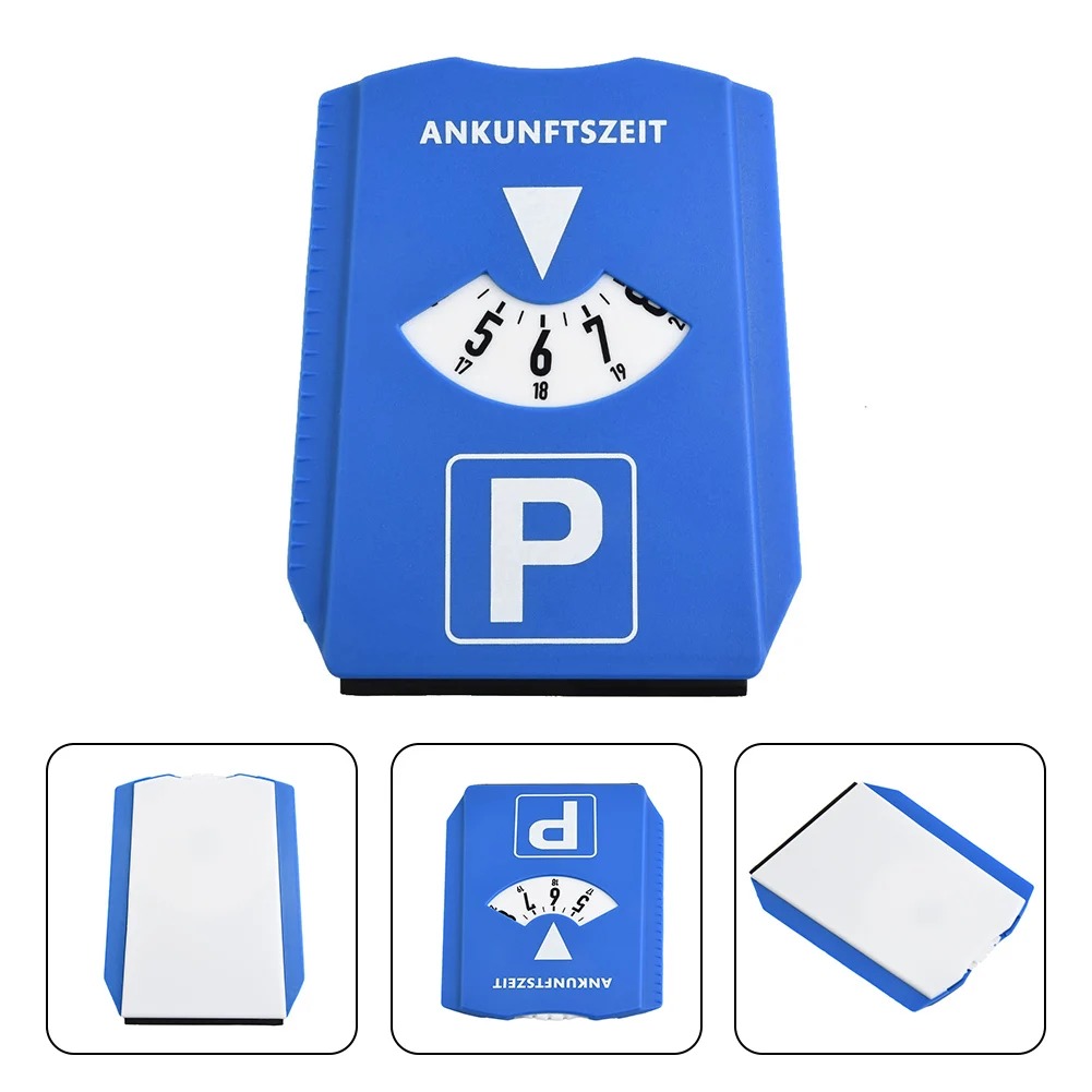 Car Parking Disc Timer Clock Arrival Time Display Blue ABS Plastic