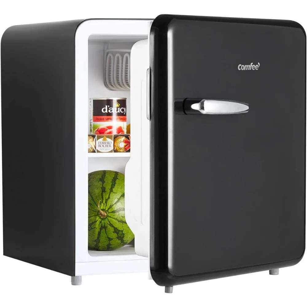 1.6 Cubic Feet Solo Series Retro Refrigerator Sleek Appearance HIPS Interior, Energy Saving, Adjustable Legs