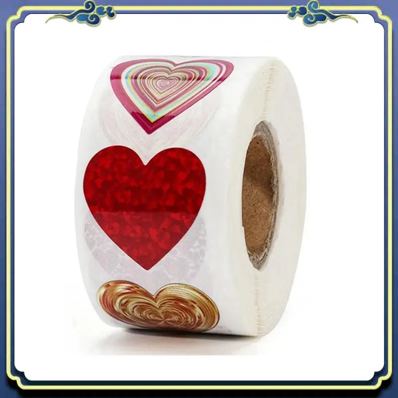 Heart Shape Stickers Heart Shape Stickers PVC Valentines Day Wedding Gift Box Bag Decoration Birthday Party