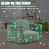 Toddler Couch 2 in 1 Folding Kids Sofa Glow in The Dark Comfy Sleeper Chair Plush Toddler Chair Indoor Kids Furniture 4