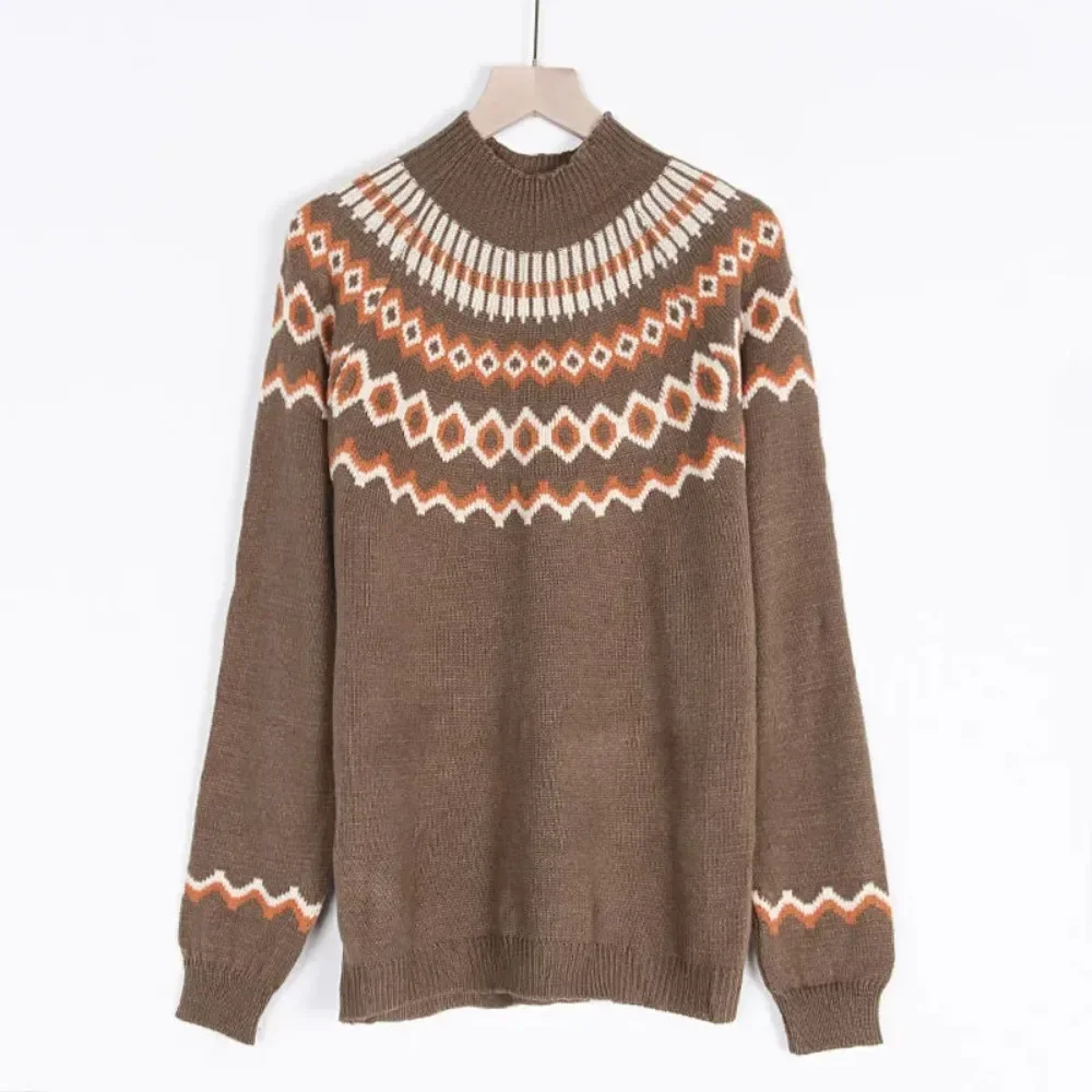 Women Autumn Winter Long Sleeve O Neck Knitted Sweater Warm Pullover Women's Clothing Кофта Женская Jersey Mujer 2025