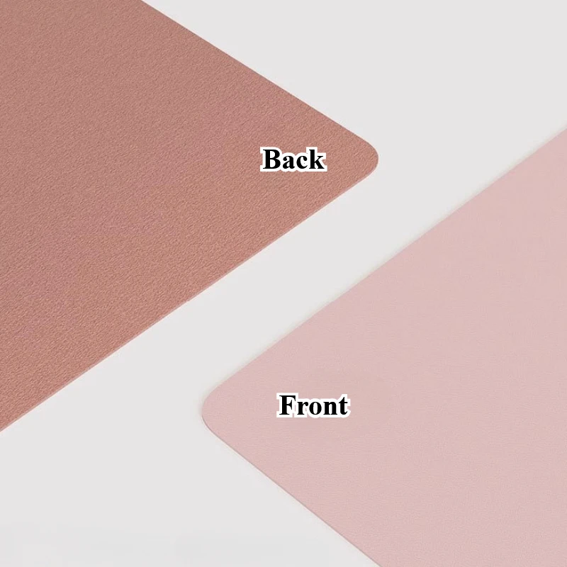 PU Leather Mouse Pads Desk Mat for Office Solid Color Computer Pad Keyboard Pads