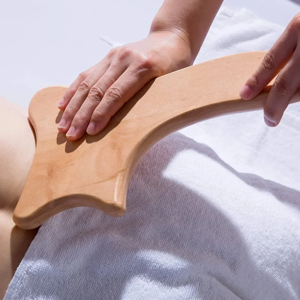 Therapieroller aus Holz, Lymphdrainage-Werkzeug aus Holz, Gua Sha Werkzeug zur Körperformung, Muskelmassage und Entspannung_voghion.com