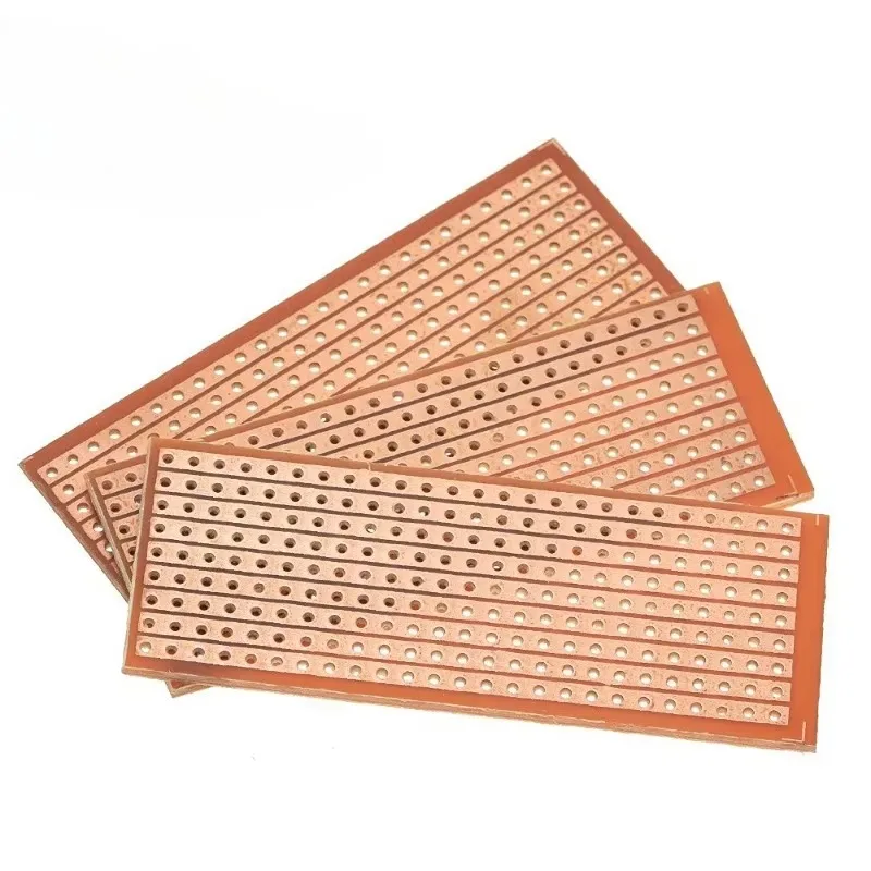 10PCS 단일 측면 PCB 보드 2.5x6.4cm DIY 범용 실험 매트릭스 회로 기판 단일 행 연속 구멍 프로토보드 DIY