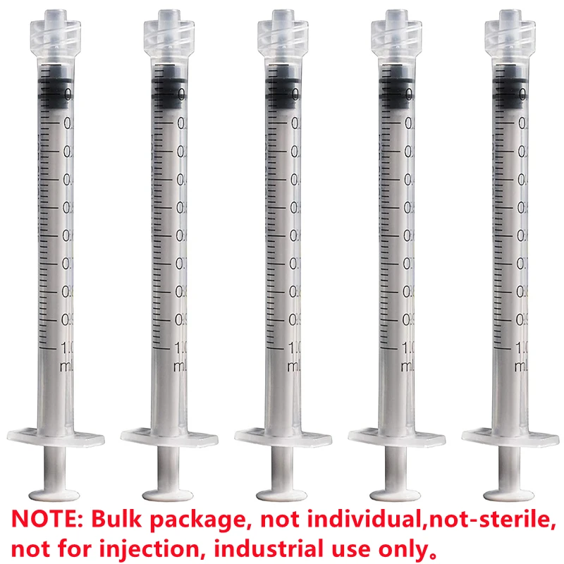Seringa Luer Lock Pacote a Granel sem Agulha Uso para Laboratório Científico Medição e Dispensação Industrial 1cc ml