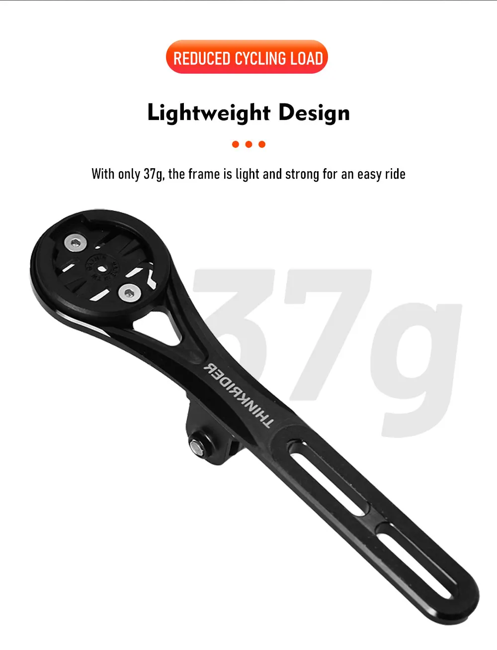ThinkRider Fahrradcomputerhalter aus Kohlefaser, Rennrad, Stoppuhr, Tachohalterung für Garmin Gopro Wahoo Bryton – Detail 9