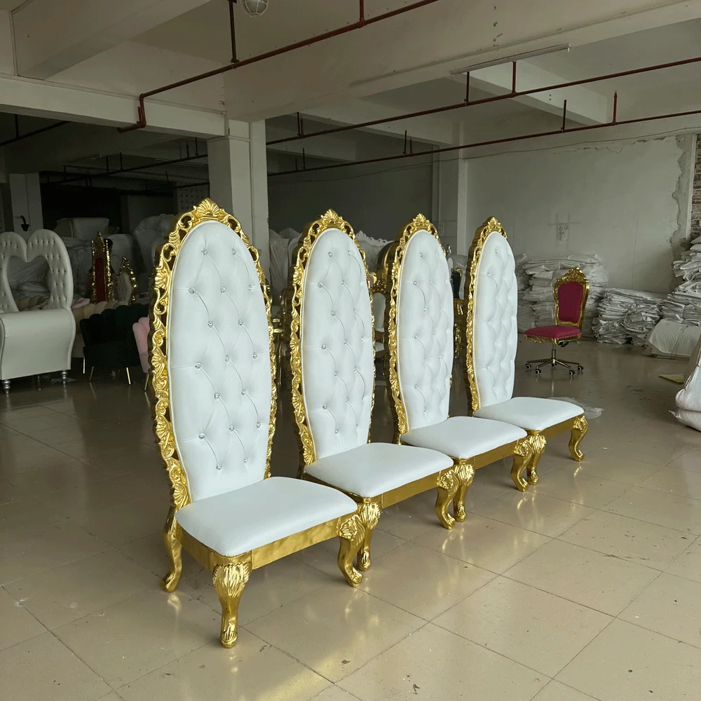 2pcs Beautiful Stylish Event Funiture Luxury Silver Throne Chairs For Party Evnet Wedding