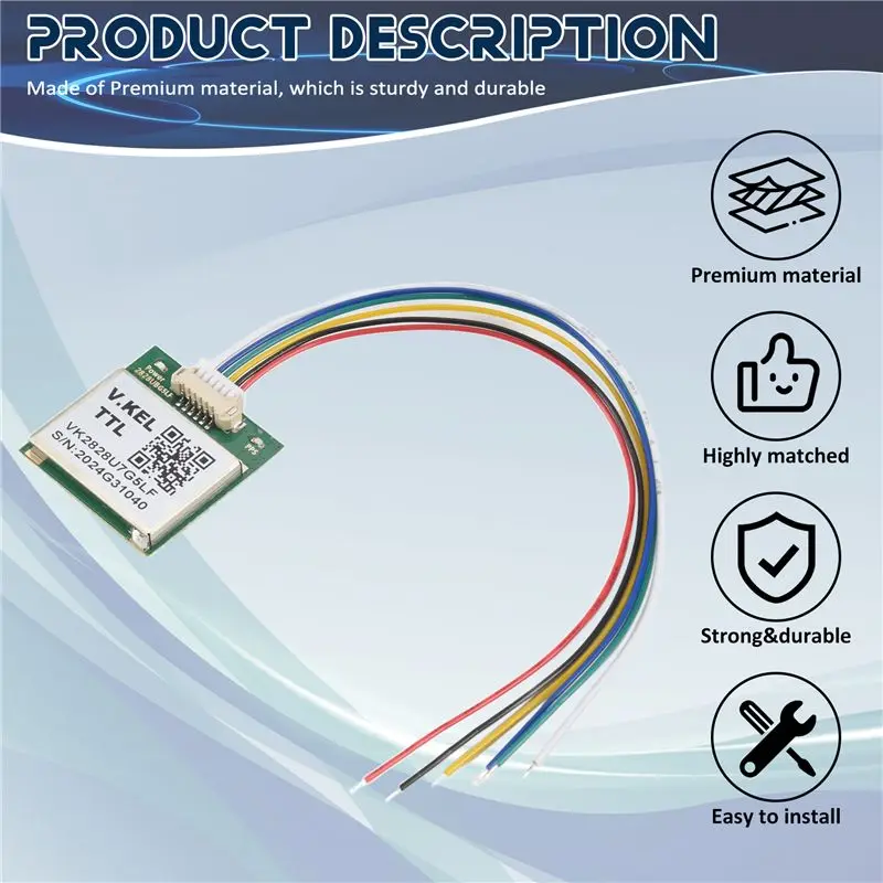 A12E-VK2828U7G5LF GPS 모듈 TTL 1-10Hz 안테나 포함 플래시 비행 제어 GPS 모델