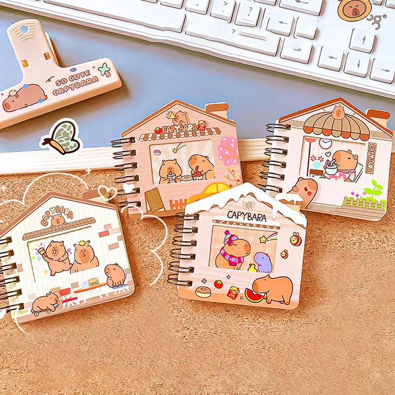 Kawaii Stationery Office Supplies Portable Mini Notebook Cute Capybara Journal Diary School Notebooks For Kid Notepads For Notes