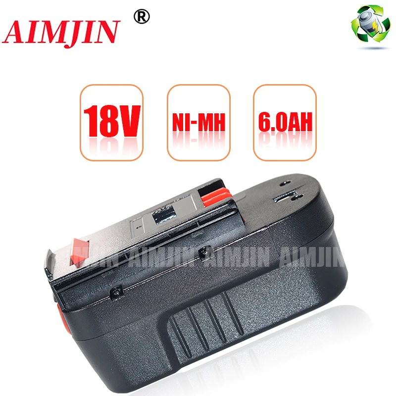

18V 6000mAh Power Tool Battery for Black&Decker A18 A1718 A18NH HPB18 HPB18-OPE FS1800CS FS1800D FS1800D-2 FS1800ID