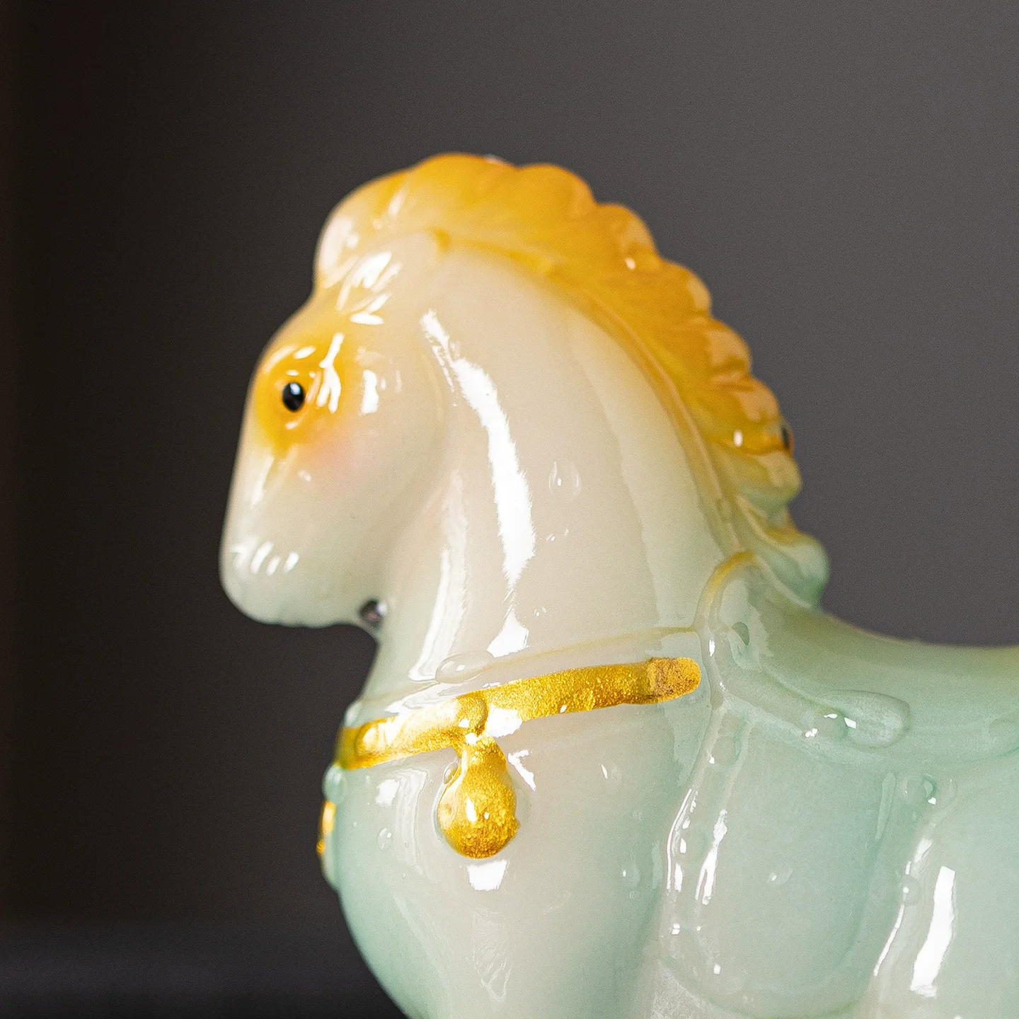 Color Changing Tang Horse Tea Pet, Raisable Chinese Zodiac Horse Ornament, Creative Ceramic Decor for Tea Table