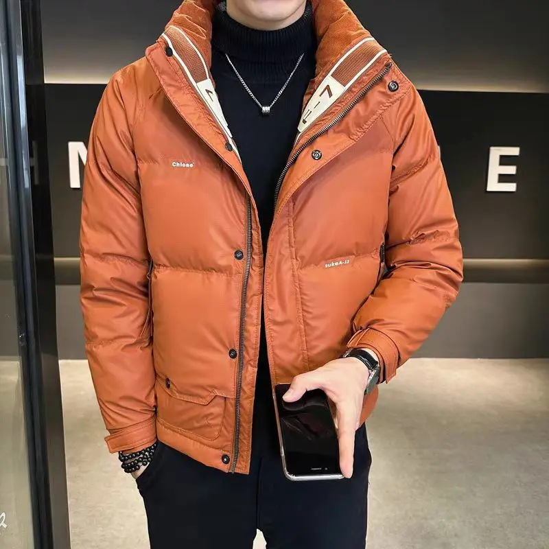 Winter Down Jacket Men Luxury High Quality White Duck Down Coat Warm Coldproof Windproof Windbreaker Zipper Jacket Business Coat