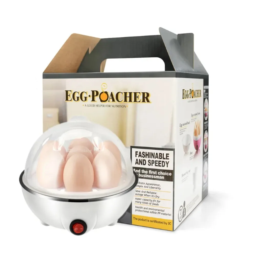 Electric Egg Cooker Automatic Power Off Single Egg Boiler Steamer Kitchen Breakfast Cooking Appliance for Hard Boiled Eggs 1