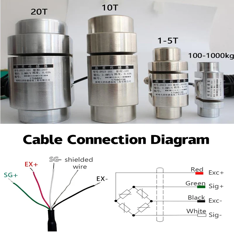 Column Type S-Type Tension Pressure Push-Pull Force Weighing Sensor Batching Hook Scale 1000kg 2000KG 3000KG 5000KG 10T