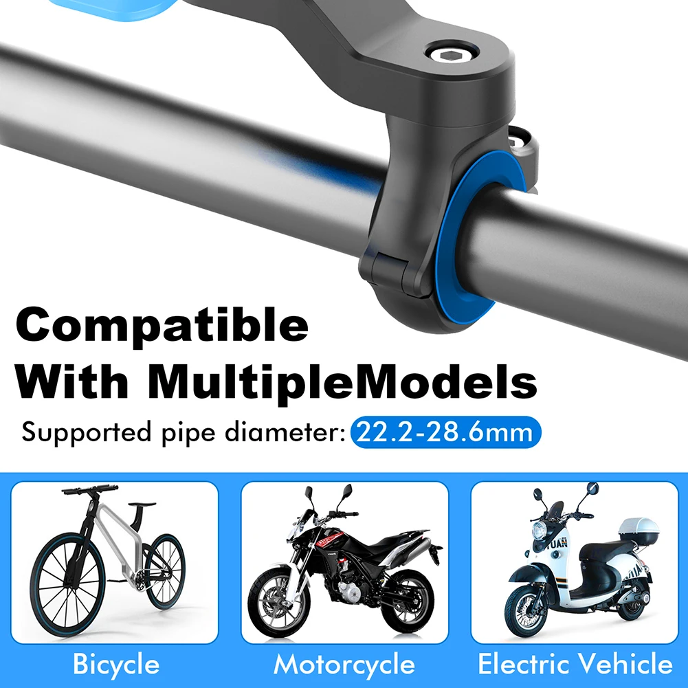 Bicycle Quadlock Moto Support Bike Phone Holder Bicycle Phone Stand Ram Mount MTB Scooter Security Cell Accessory