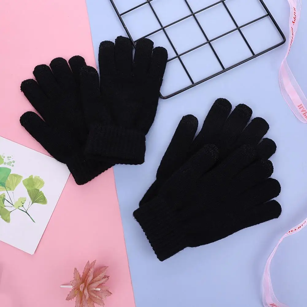 Winter Gloves Children Magic Stretchy Knitted Full Finger Girl Boy Kid Figure Skating Special