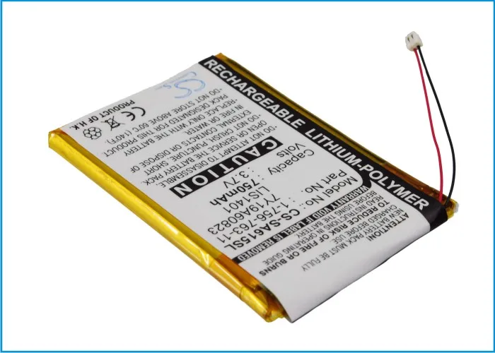 750Mah Lis1401 1-756-763-11 7Y19A60823 Batteria Per Sony Nwz-S610 Nwz-S616 Nwz-S600 Nw-S710 Nwz-S716Fsnc Nwz-S616F Nwz-S638Fred N