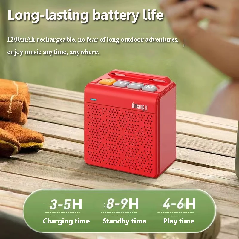 Mini Portable Bluetooth Speaker TWS Connection Stereo Soundbar Wireless MP3 Music Player Recorder Support FM TF Card Headphones