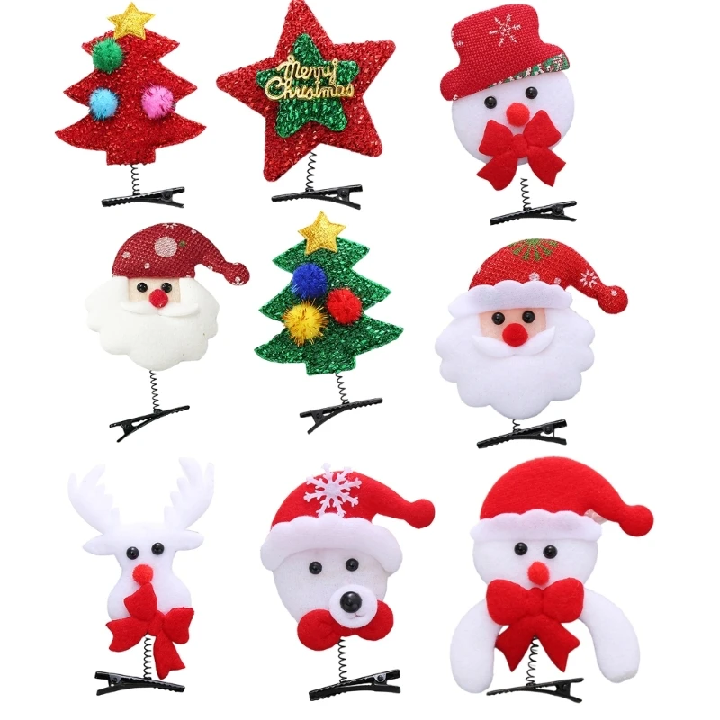 

Cartoon Christmas Hairpin for Teens Y2k Girls Sweet Charm Hair Barrettes Aesthetics Hair Accessories