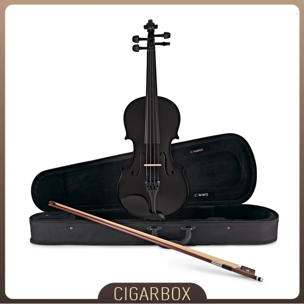

4/4 Size Student Acoustic Violin Fiddle For Beginner Learner Kids W/ Case Brazilwood Bow Arco Bridge Strings o SET