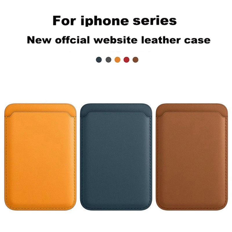 

For Apple Magsafe Leather Wallet Magnetic Pouch Card Holder For iPhone 15 13 14 12 Pro Max Back Case Credit Card PLUS Accessary