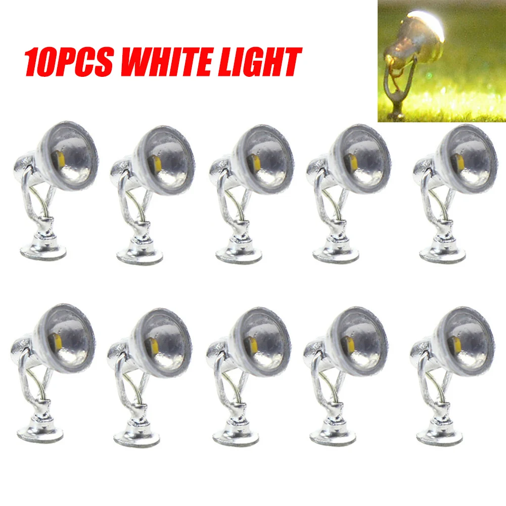 LYM20 HO Scale Model Railway Lights – 5pc LED Spotlight Set, Warm White, Metal Construction