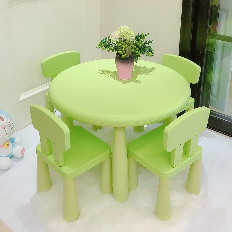 Pink Kawaii Early Education Kids Study Table and Chair Set Safe and Sturdy Furniture for Kindergarten Learning Play Baby Desk