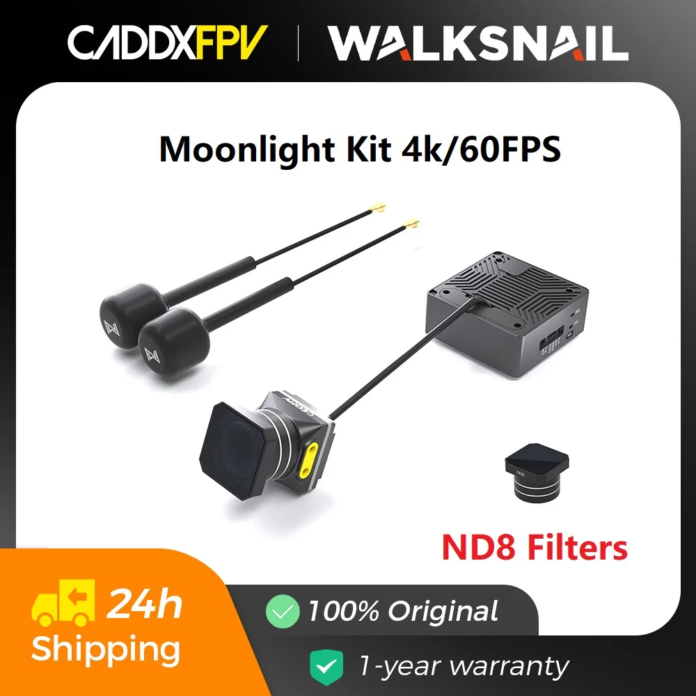 Caddx Walksnail Avatar Moonlight kit Starlight Sensor FPV Camera ND8 Filters 4k/60FPS Built-in EIS Gyroflow FOV 160° For Drone