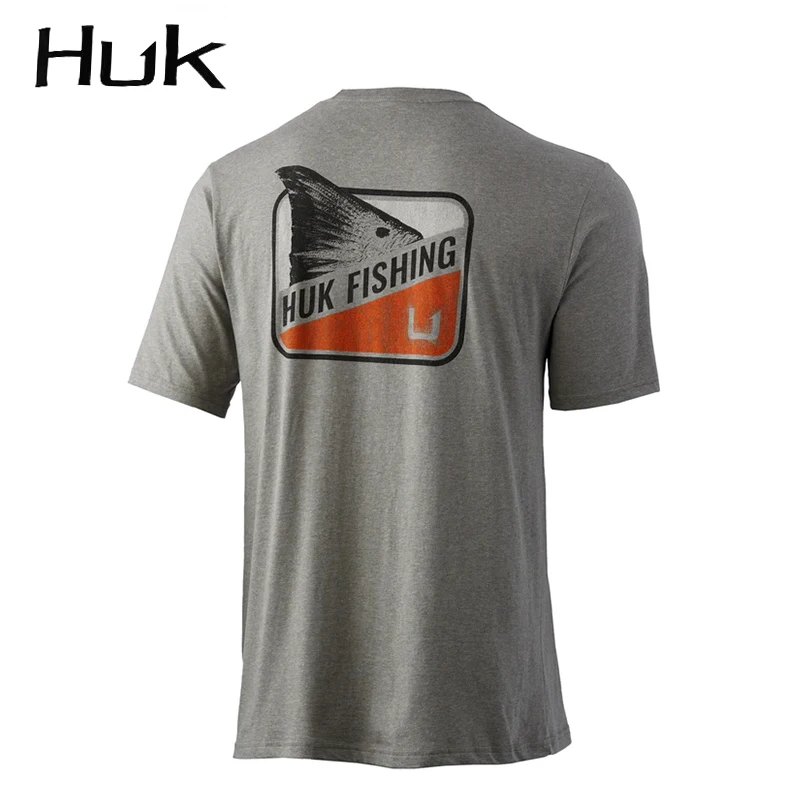 Hot Summer Fishing HUK Men's Short Sleeve T-shirt Wear Undershirt