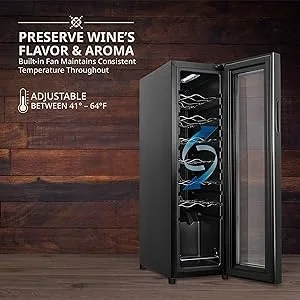 Ivation Wine cooler Preserve Wine's Fullest Flavor & Aroma