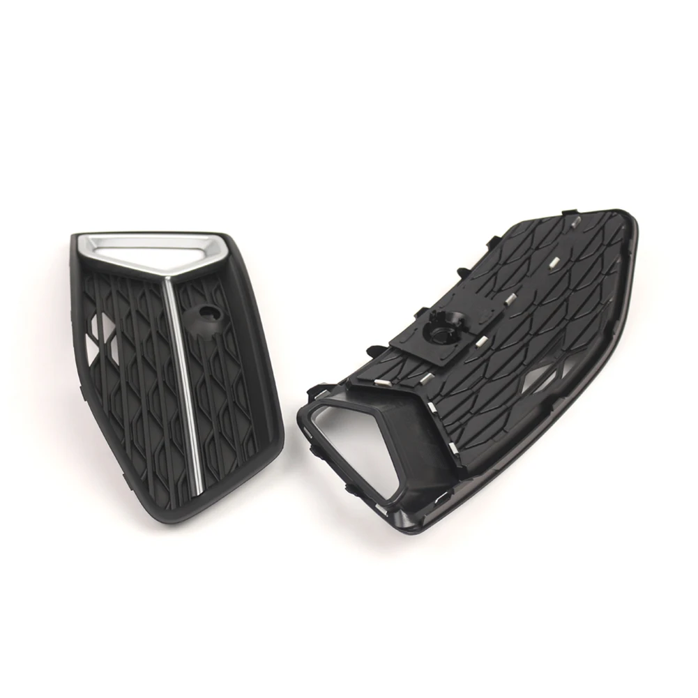 C8 Saden 2019-2023 4K0807647 4K0807648 자동차 외장 부품 용 AudiA6 용 2Pcs 앞 범퍼 안개등 커버 그릴