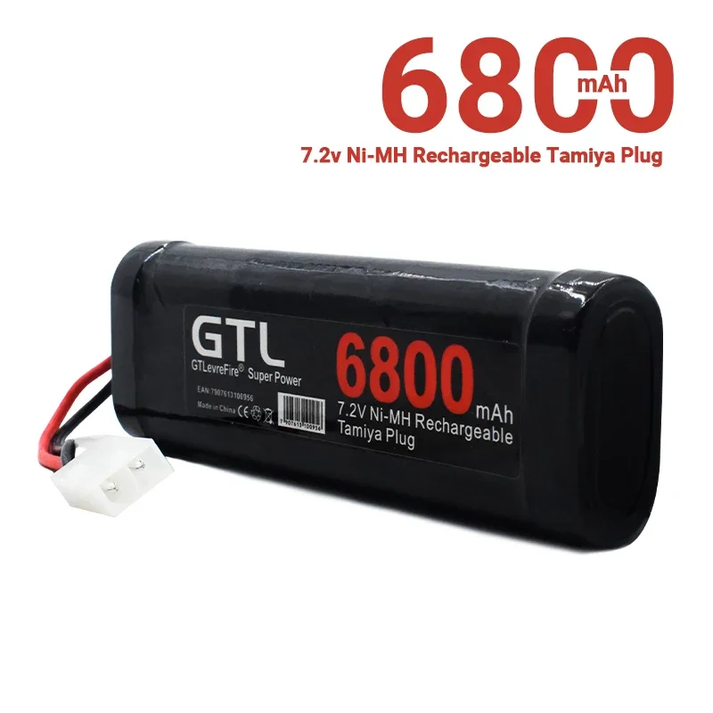 

7.2V 6800mAh NiMH Replacement RC Battery with Tamiya Discharge Connector for RC Toys Racing Cars Boat Aircraft