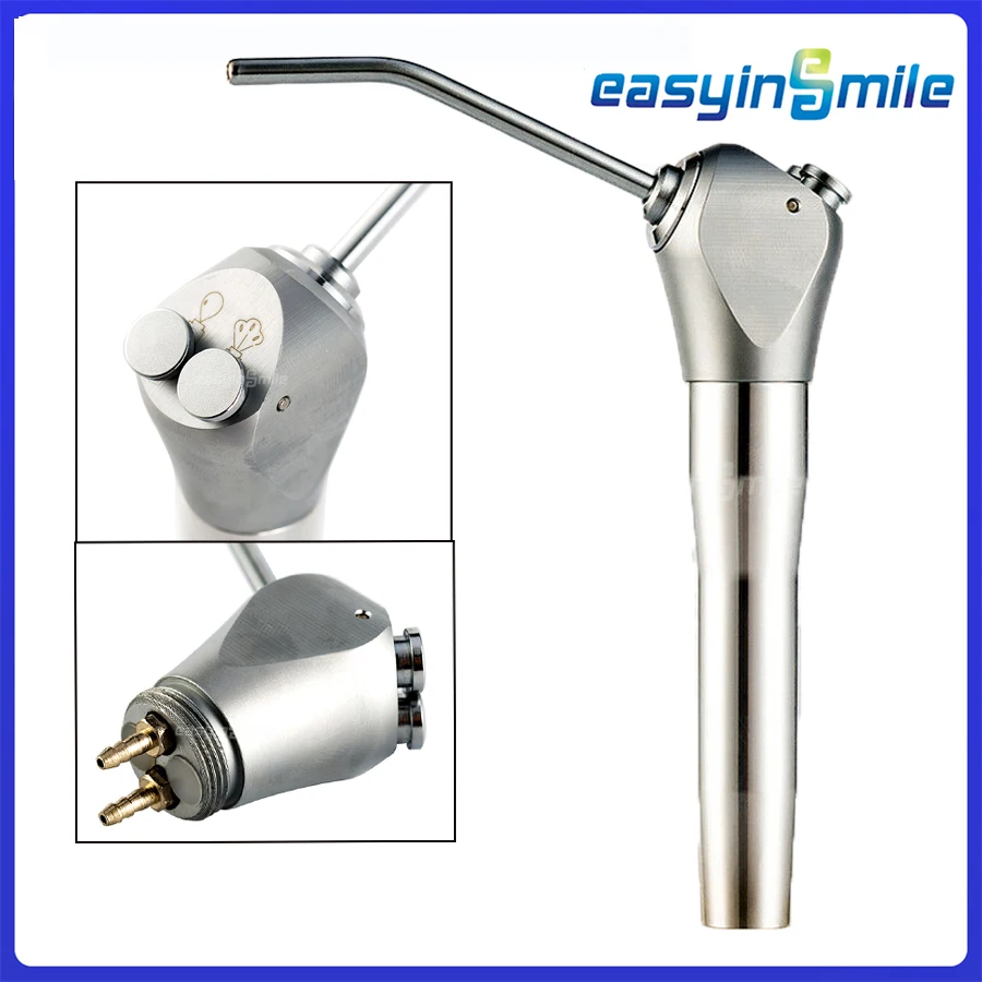 

Easyinsmile 1 Set Dental Air Water Spray Triple 3 Way Syringe Handpiece with 2 Nozzles Tips For Dental Clinic Instrument